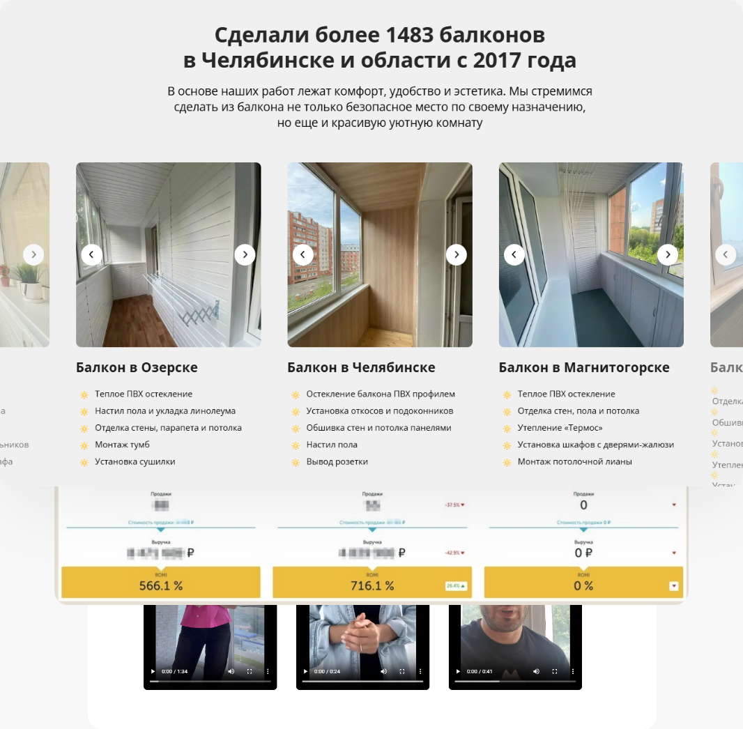 Кейс в нише остекления: ROMI 613,8%, потенциальный ROMI 2977, 13%